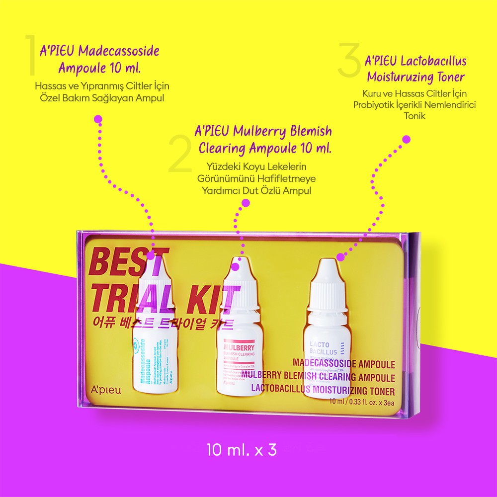 Bộ kit kết hợp 3 sản phẩm BEST SELLER Best Trial của A'Pieu
