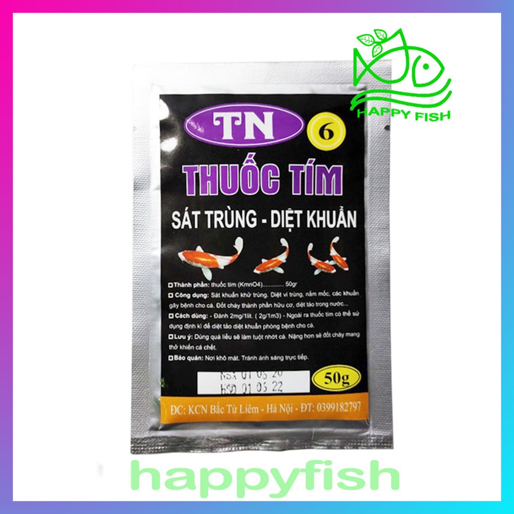 Thuốc tím  dạng gói 50gram Sát Trùng-Diệt Khuẩn Cho Cá Cảnh