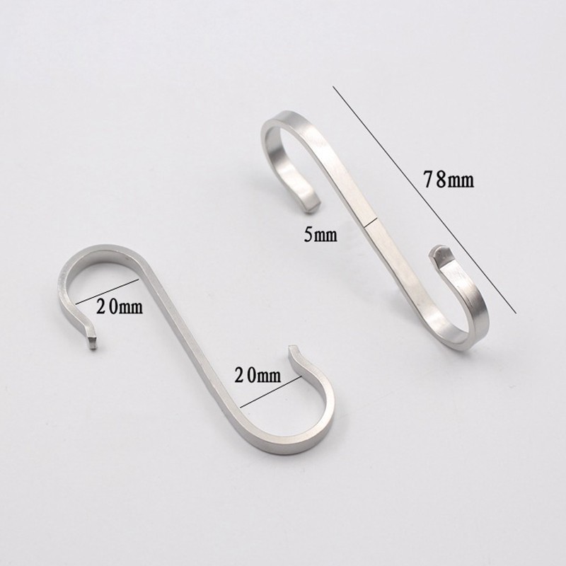 Set 10 móc treo inox chữ S