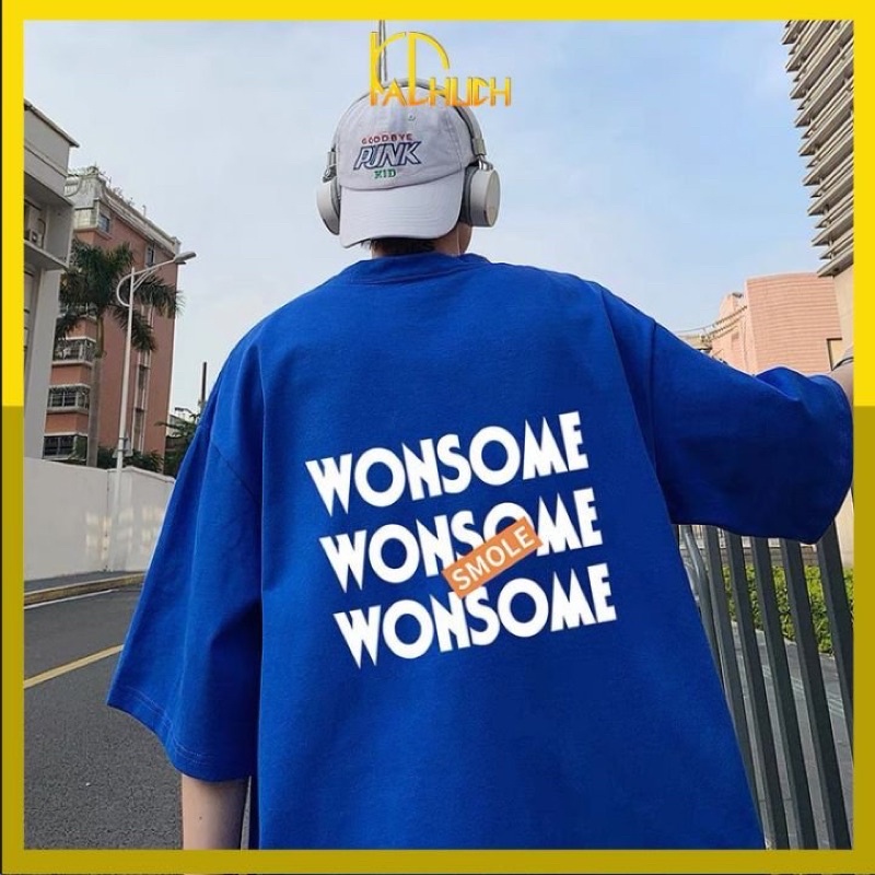 Áo thun tay lỡ nam nữ WONSOME, hàng cotton dày dặn bao đep