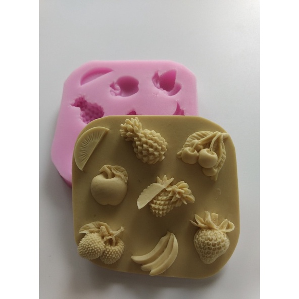khuôn silicon trái cây nhí trang trí bánh