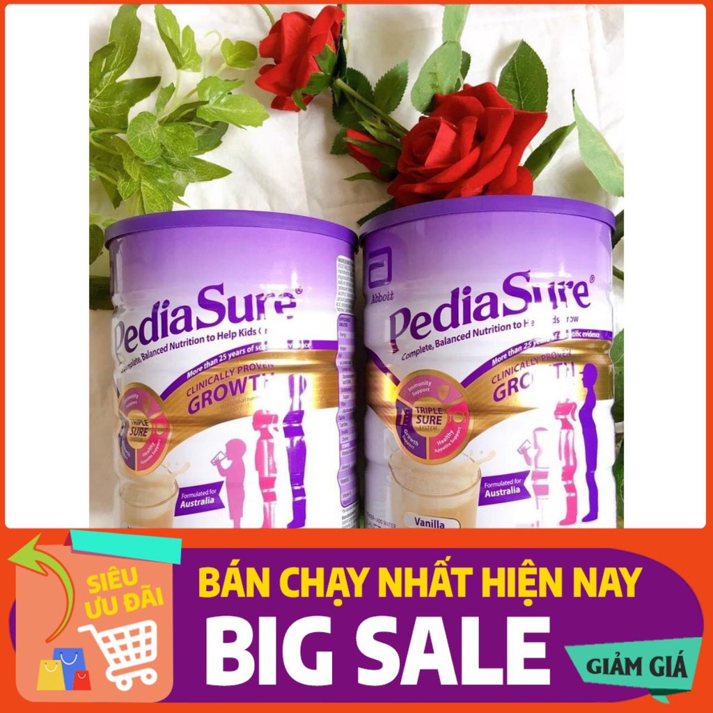 SỮA BỘT PEDIASURE ÚC CHO TRẺ TỪ 1–10 TUỔI HƯƠNG VANI 850G DATE 01/2022