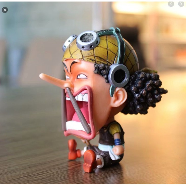 Mô hình Usopp chibi xạ thủ màu đậm tươi nét loại 1