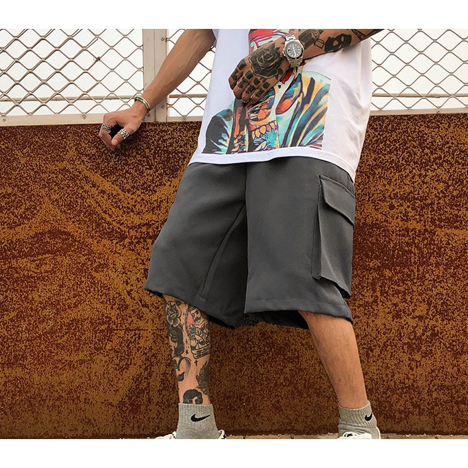 Pocket short thun dáng rộng - ẢNH THẬT