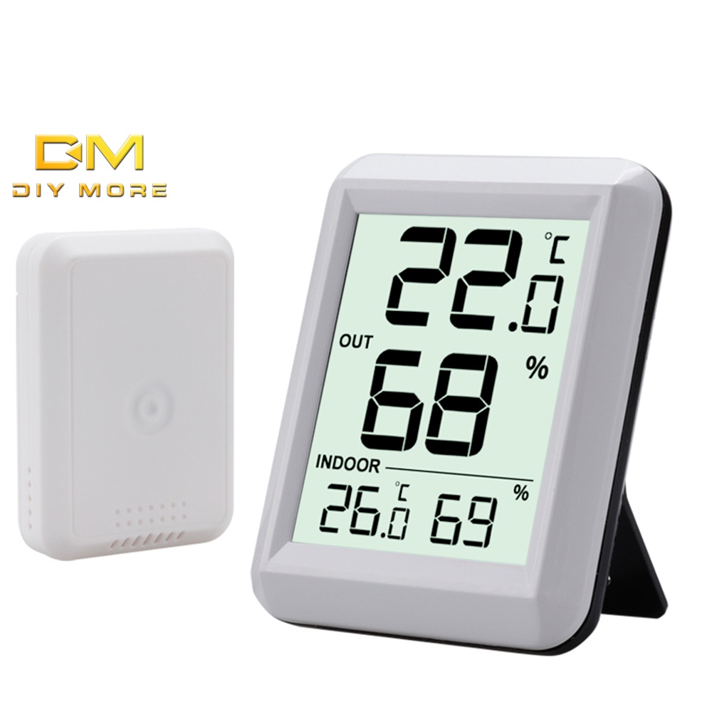 DIYMORE Đồng Hồ Đo Nhiệt Độ Và Độ Ẩm Không Dây Diy 433 MHz