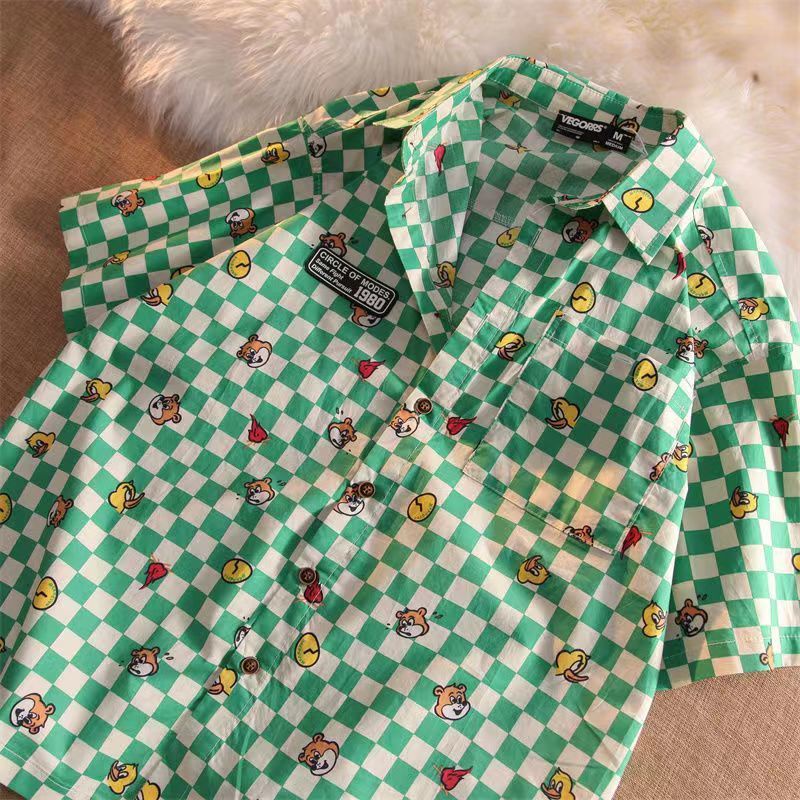 Áo Sơ Mi Dáng Rộng Kẻ Sọc Ca Rô Kiểu Hồng Kông Nhật Hàn Thời Trang Mùa Hè Cho Nữ 2022