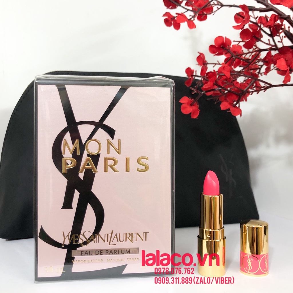 Giftset - Bộ Nước Hoa Nữ Yves Saint Laurent YSL Mon Paris EDP 3 món