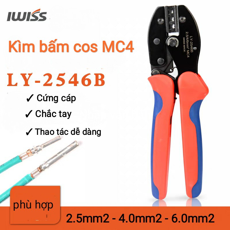 Kìm bấm cos MC4 IWISS LY-2546B Kìm bấm cos mc4 chuyên dụng cho dây điện năng lượng mặt trời