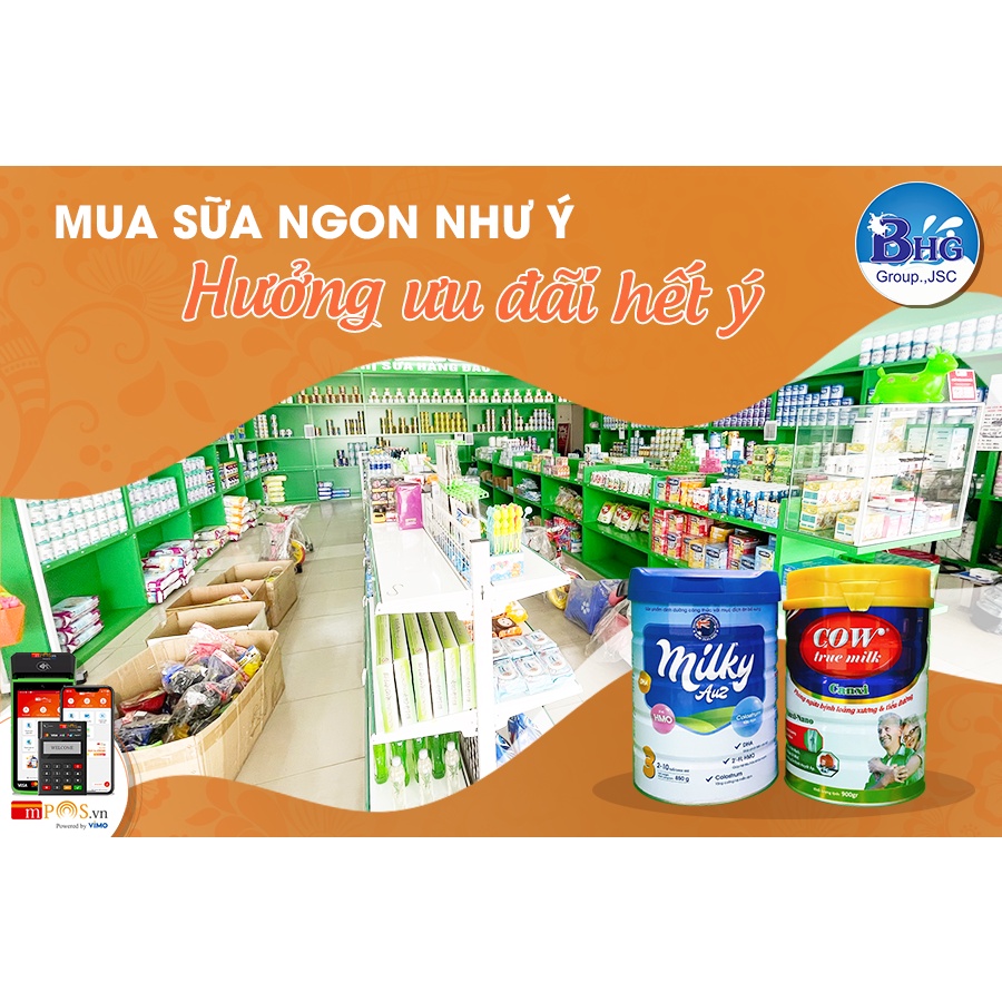 Sữa Cow True Milk CanXi 900g