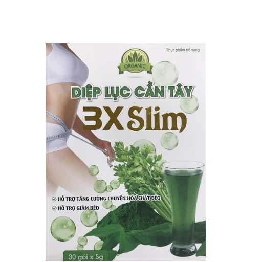 Diệp lục cần tây 3X Slim giúp giảm mỡ thừa Hàng chính hãng
