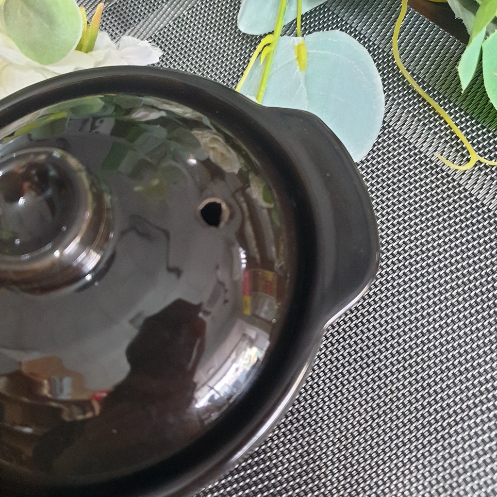Nồi đất đen nhí kho quẹt, nồi sứ nhỏ ăn bàu ngư, nấu cơm đập, nấu cháo cho bé tiện dụng