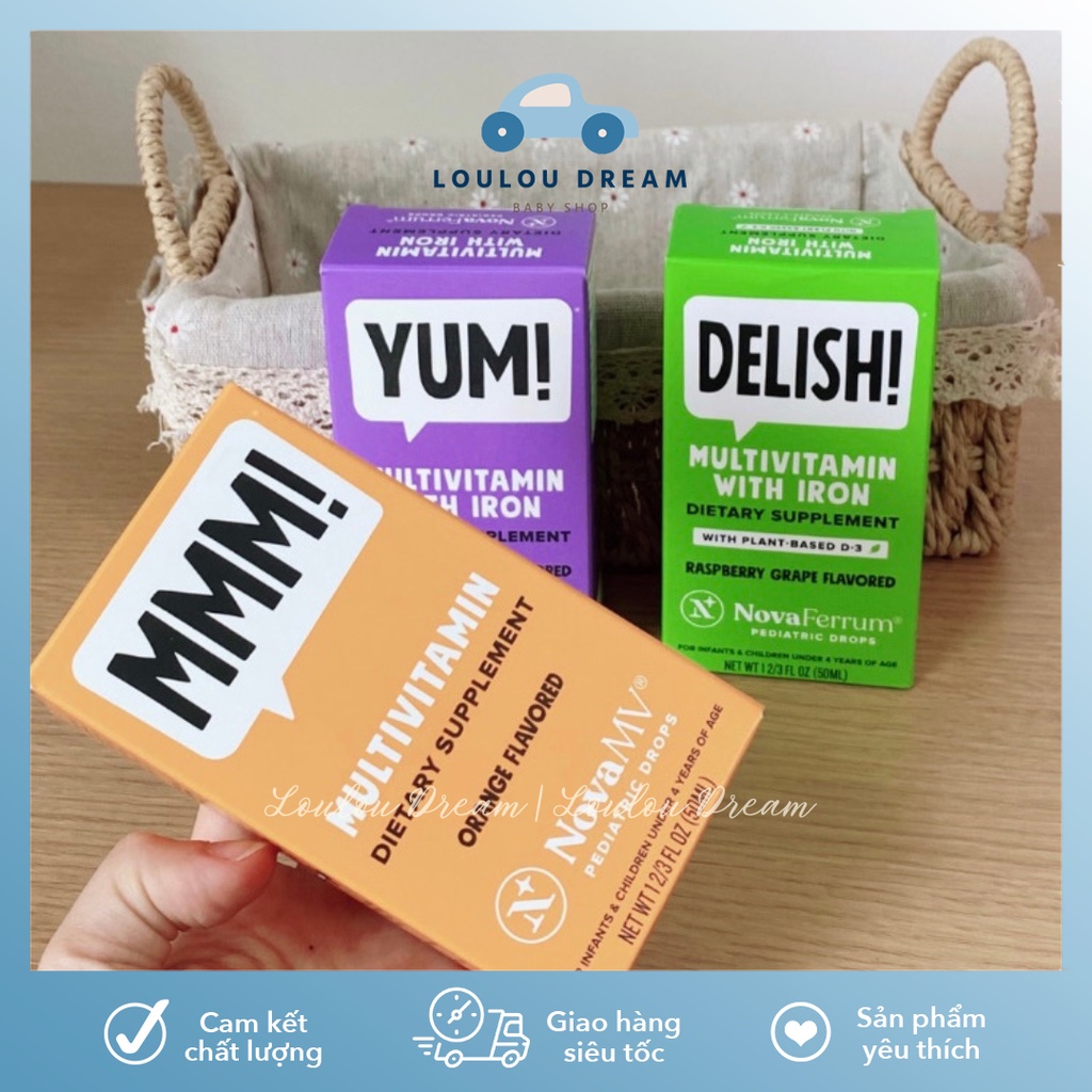 Vitamin tổng hợp Multivitamin NovaFerrum Cam MMM! có D3 và Vitamin C