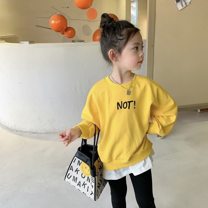 Bộ bé gái áo nỉ bông xẻ vạt lưng và quần legging đen XHN767