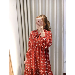 Váy hoa BBD cổ nơ