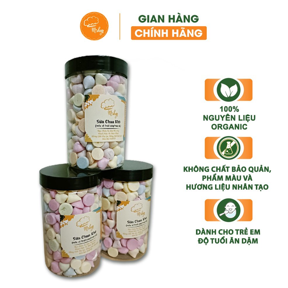 SỮA CHUA KHÔ - VIÊN TRÁI CÂY  Bánh ăn dặm handmade M'shop