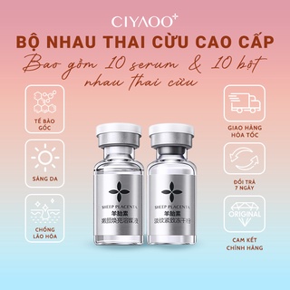 Bộ Nhau Thai Cừu CIYAOO Tái Tạo Da & Chống Lão Hóa Da Mặt 3ml x10 50mg x10 lọ