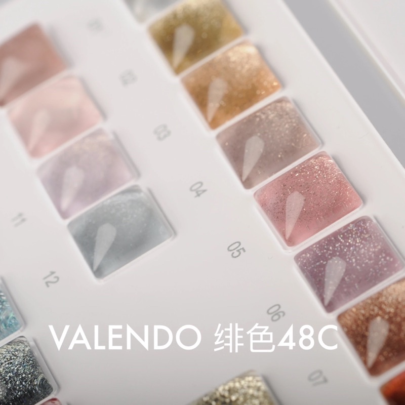 Sơn Gel Nhũ 48 màu cao cấp Valendo