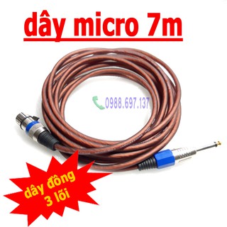 dây micro 7m dùng cho micro có dây - lõi đồng 7 mét