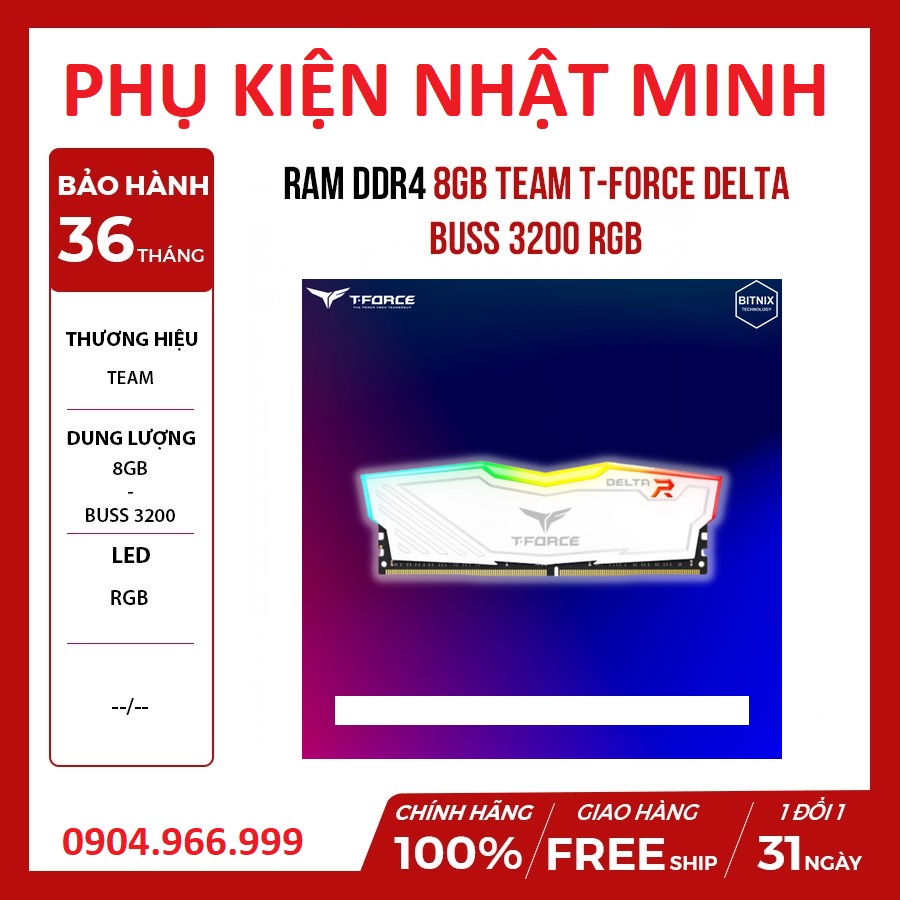 Combo 20 RAM ADATA D50 RGB, RAM T-FORCE RGB 8GB 3200 chính hãng BH 5 năm lỗi 1 đổi 1 | BigBuy360 - bigbuy360.vn