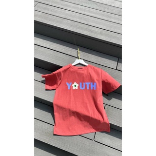 Áo thun tay ngắn cổ tròn form rộng thêu hình bông hoa in chữ nổi xinh xắn YOUTH TEE - Sibling House