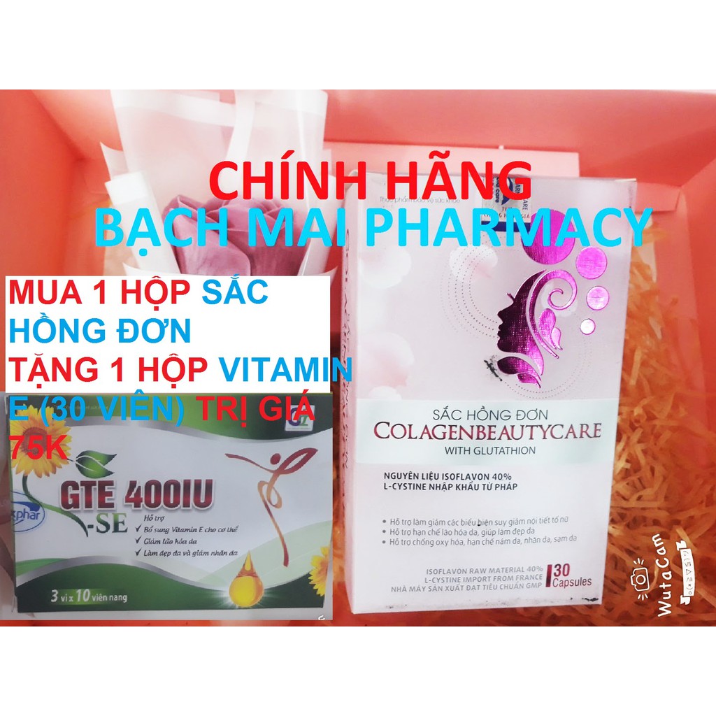 (CHÍNH HÃNG) Viên uống SẮC HỒNG ĐƠN ColagenBeautyCare hỗ trợ hạn chế lão hóa da, sạm da, nám da, nhăn da và làm đẹp da