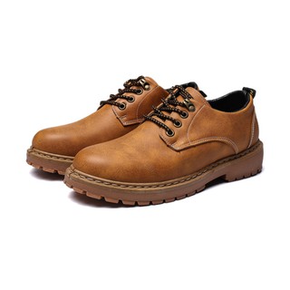 Giày Boot Nam Cổ Thấp Vàng Bò GN288