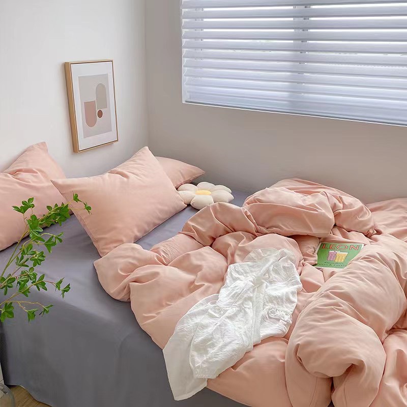 Bộ 9 Màu Vỏ Chăn Ga Gối Cotton Tici Notag 4 Món Basic Mix Lạ Đẹp Mềm Mại Phong Cách Vintage Hàn Fullsize Tiệm Nhà Mêu