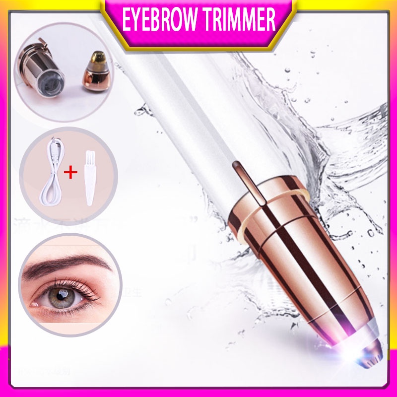 Máy Tỉa Lông Mày Mini Không Đau Sạc USB Tiện Dụng