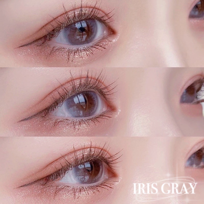 LENS KÍNH ÁP TRÒNG MÀU XÁM TRONG TỰ NHIÊN IRIS GRAY LENSMBD.