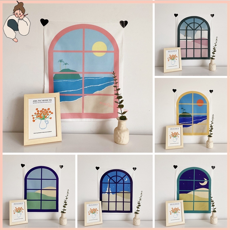 Phông nền vải treo tường in họa tiết xinh xắn trang trí nội thất