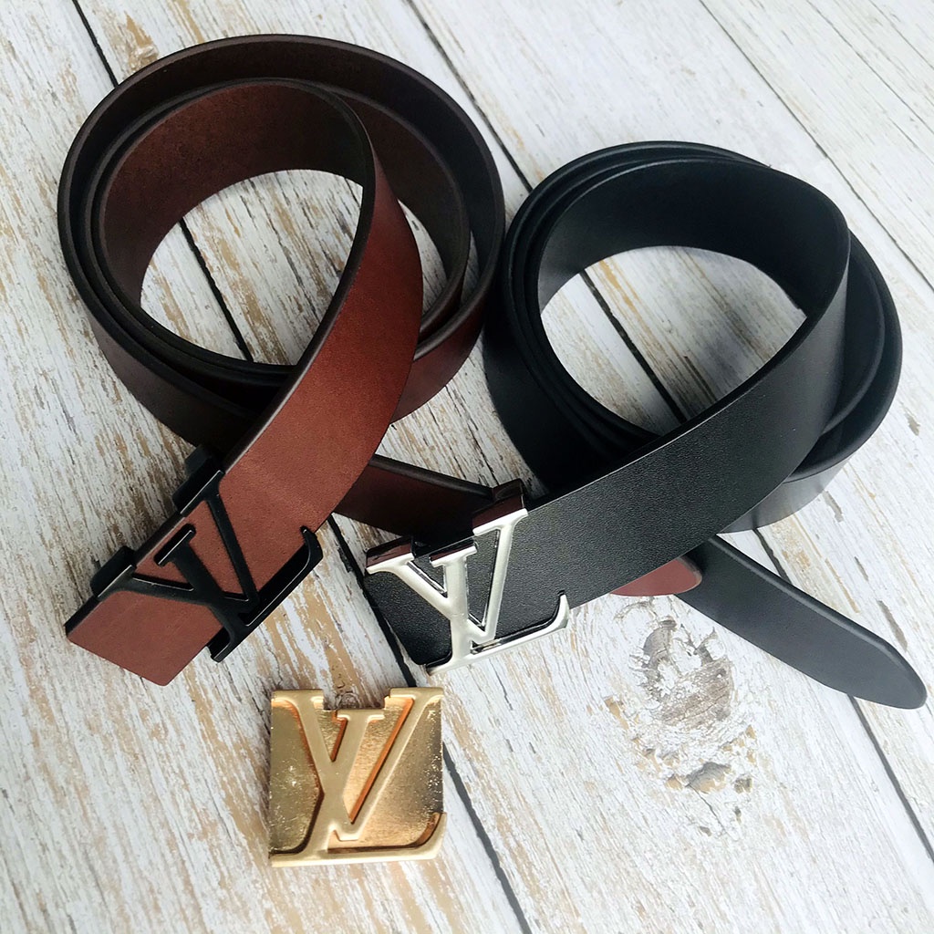 Thắt lưng lv nam da bò thật dây lưng lv bảo hành 24 tháng VINAMSTORE