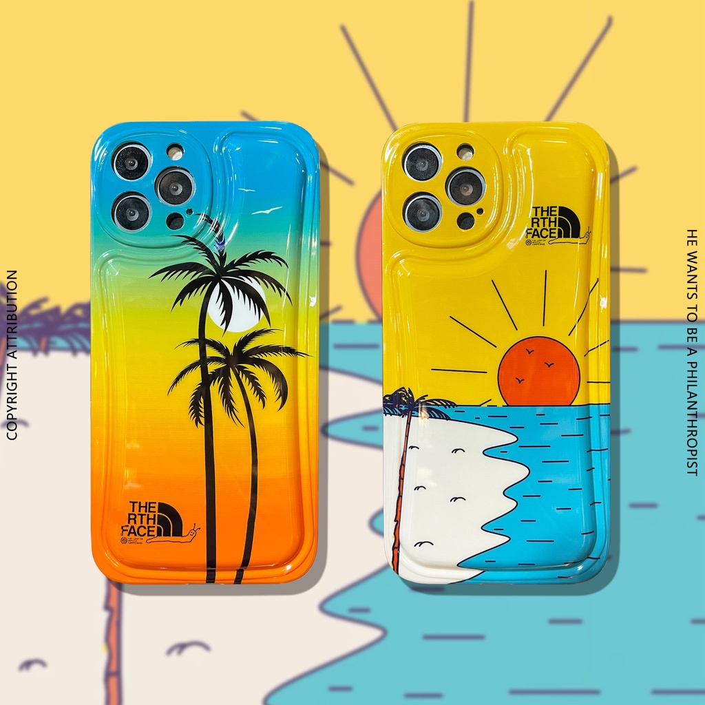 Ốp Điện Thoại TPU Dẻo Họa Tiết Phong Cảnh Biển Dễ Thương Chống Sốc Cho iPhone X XS MAX XR iPhone 12 13 11 pro MAX