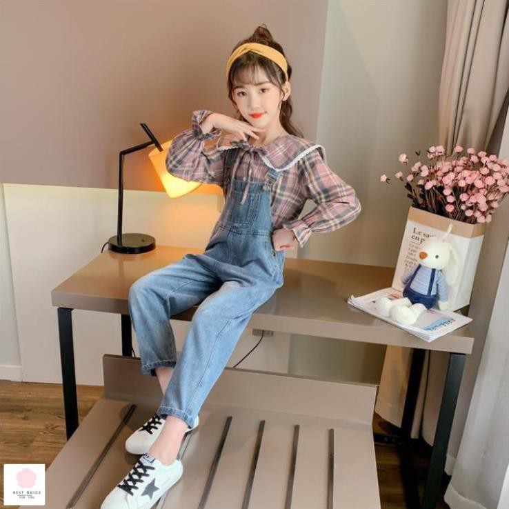 Đồ bộ dài tay cho bé gái☑️  ☑️ bộ yếm cho bé gái 10 tuổi☑️ size đại 25kg, 30kg, 35kg, 40k