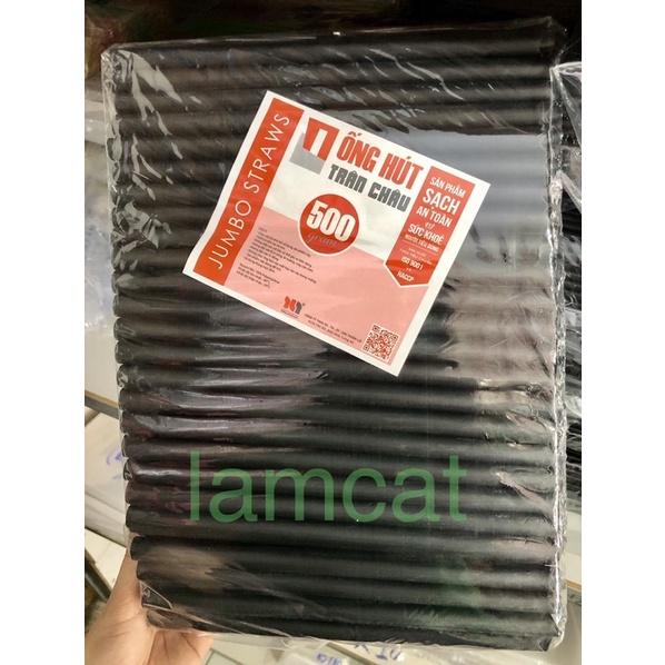 0,5KG Ồng hút trà sữa trân châu phi 12 đen/ màu
