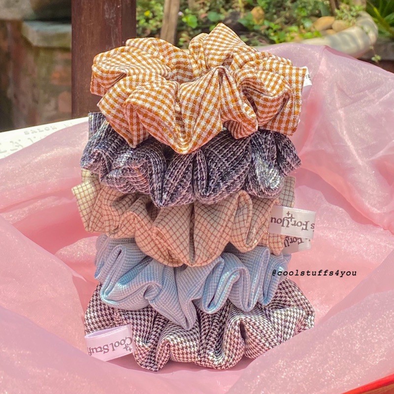 Đồ buộc tóc scrunchies hoạ tiết sọc vải dày dặn✨