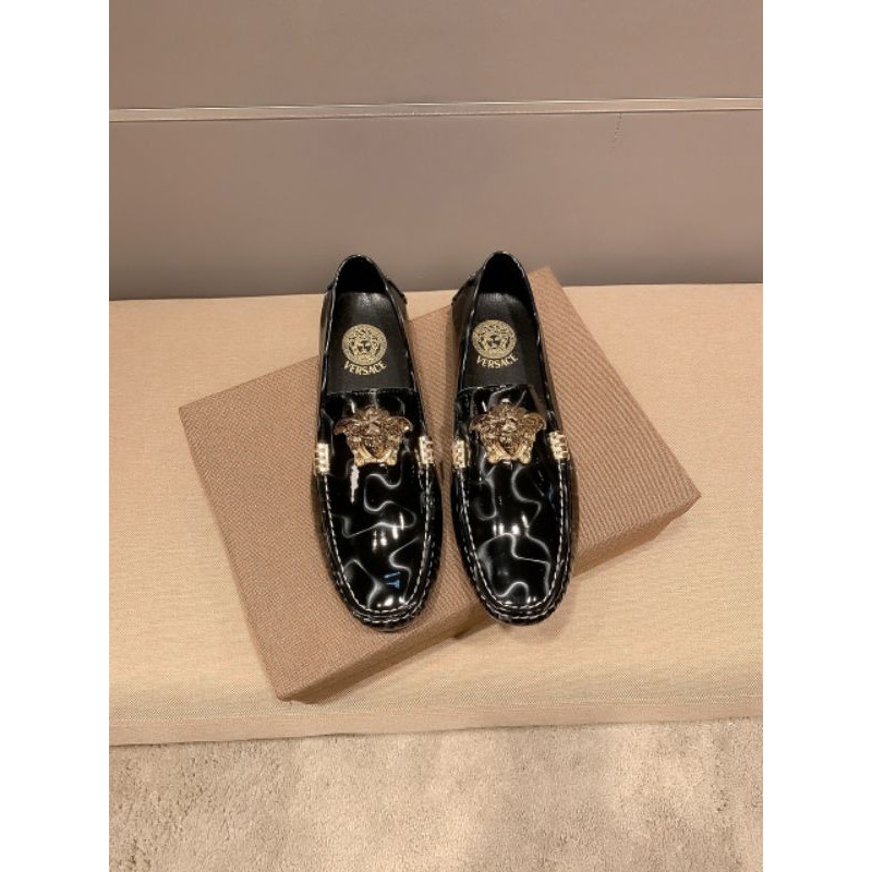 Giày lười nam da thật Versace