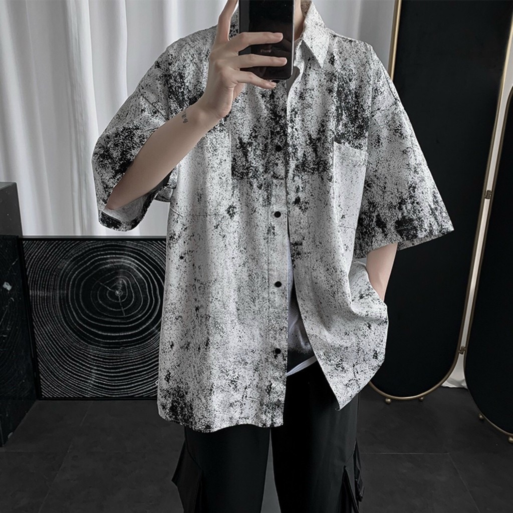 Áo sơ mi nam họa tiết chấm bi độc đáo nổi bật- Áo sơ mi nam nữ unisex đẹp | BigBuy360 - bigbuy360.vn