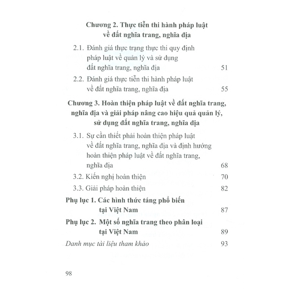 Sách - Pháp Luật Về Đất Nghĩa Trang, Nghĩa Địa Và Thực Tiễn Thi Hành (Sách Chuyên Khảo)