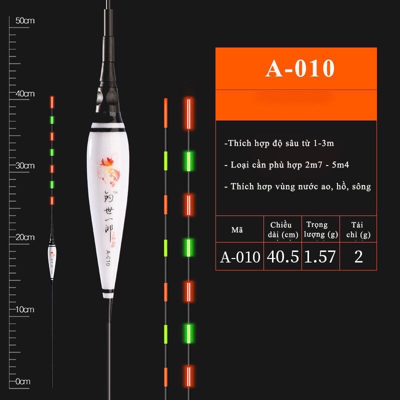 Phao Điện Câu Cá Đài Ban Đêm - tặng pin