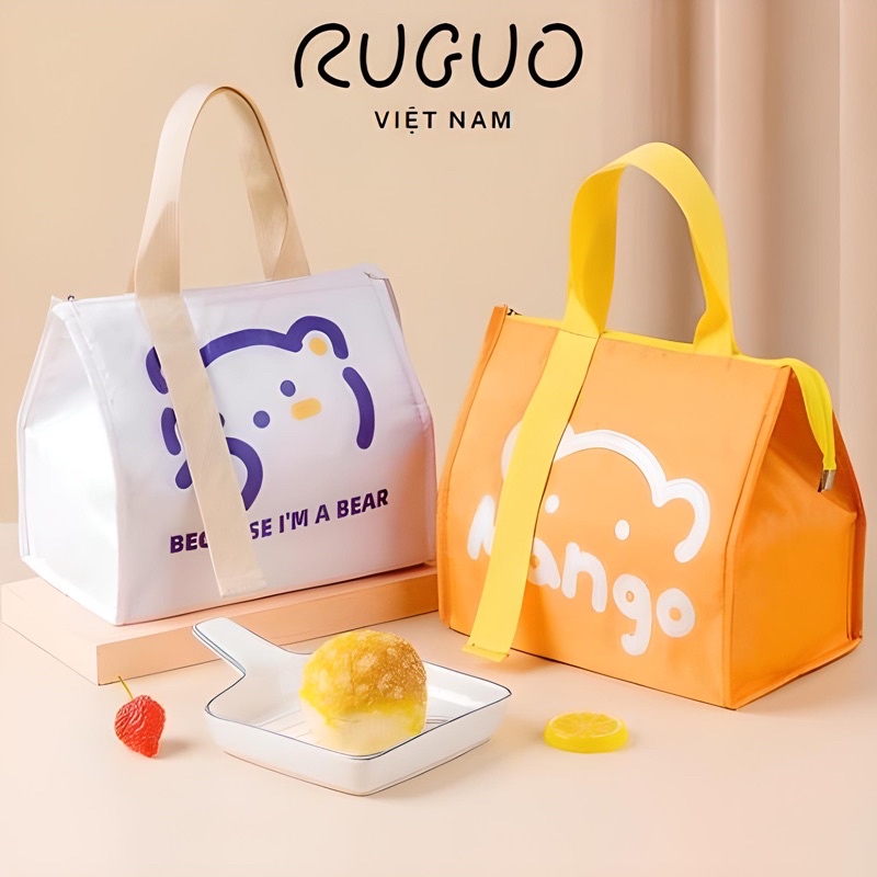 Túi Đựng Hộp Cơm Trưa Cách Nhiệt Nhiều Màu Sắc Thời Trang Tiện Lợi Dành Cho Đi Dã Ngoại Cắm Trại