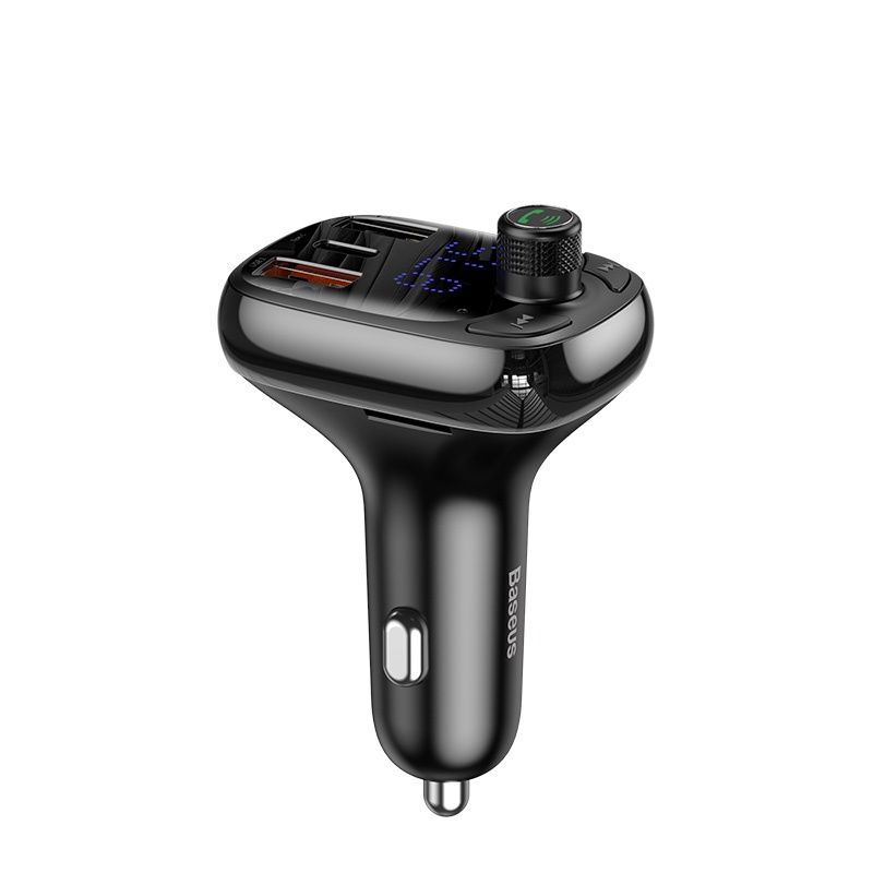 Tẩu sạc nhanh cho xe hơi ôtô Baseus T-Typed Wireless MP3 Car Charger, kiêm máy phát MP3, hỗ trợ nghe gọi rảnh tay