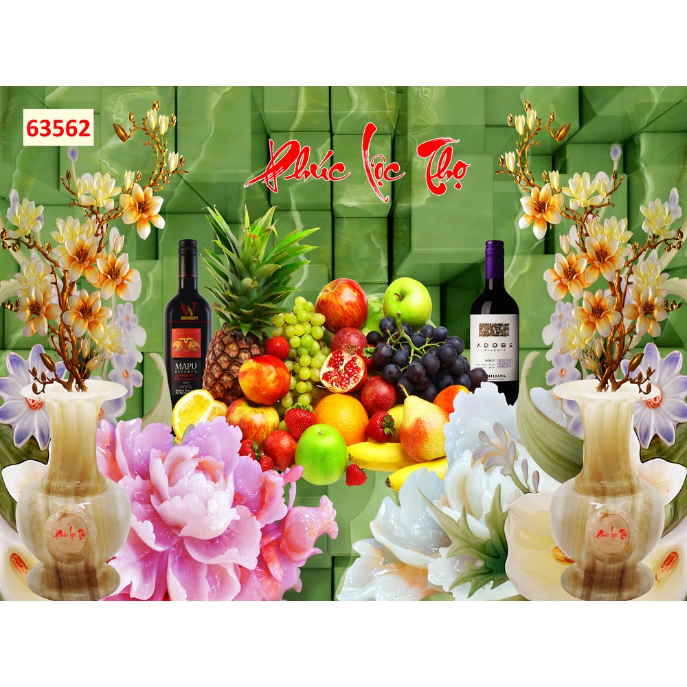 Tranh dán tường 3D vải lụa 3d cao cấp giành cho phòng thờ