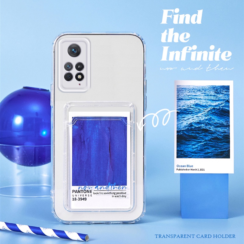 Ốp Điện Thoại Mềm Trong Suốt Có Túi Khí Chống Sốc / Trượt Và Ngăn Đựng Thẻ Cho Redmi Note 11 Pro / Note 11 Pro 5G 2022 T1
