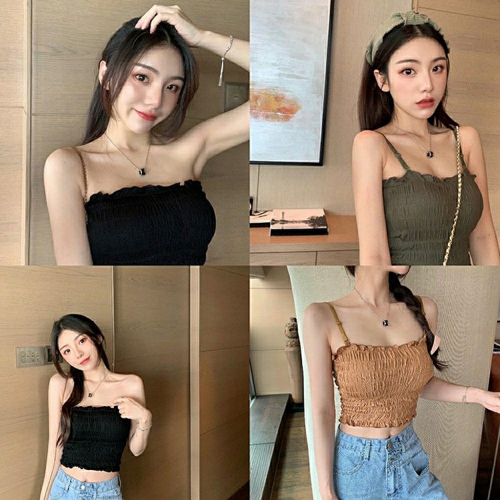 Áo bra nữ 2 dây mút mỏngGIADUNGTONGKHO1Bra chất cotton cao cấp, thiết kế dáng dài siêu xinh có mút ngực đẹp thời trang
