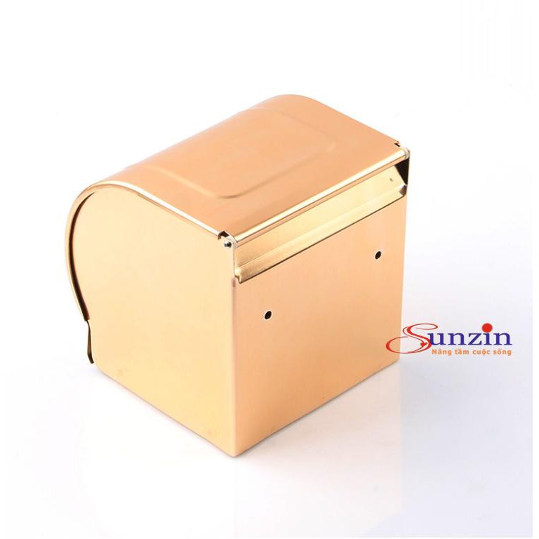 Hộp đựng giấy vệ sinh Sunzin nhôm (vàng)