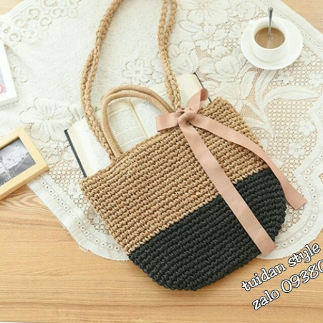 túi cói nơ vintage | BigBuy360 - bigbuy360.vn