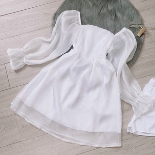 Set Đầm voan kiến ánh kim TẶNG kèm Quần - Ảnh thật shop tự chụp