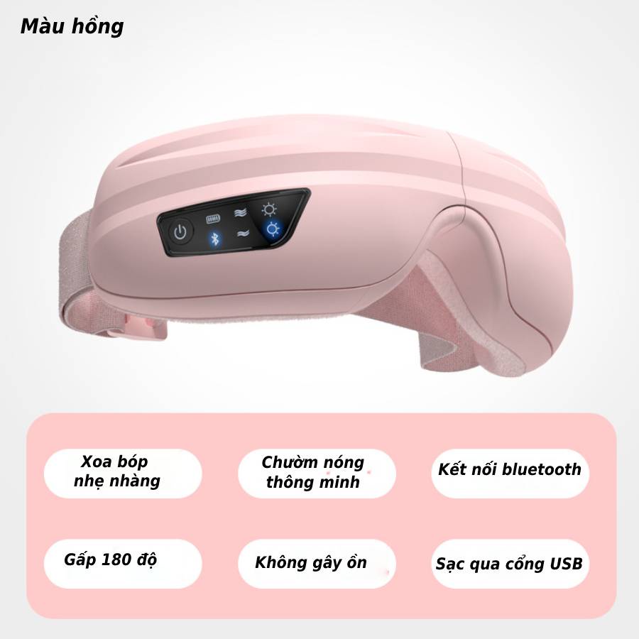 Máy massage mắt 5S thông minh chườm nóng kết hợp bluetooth