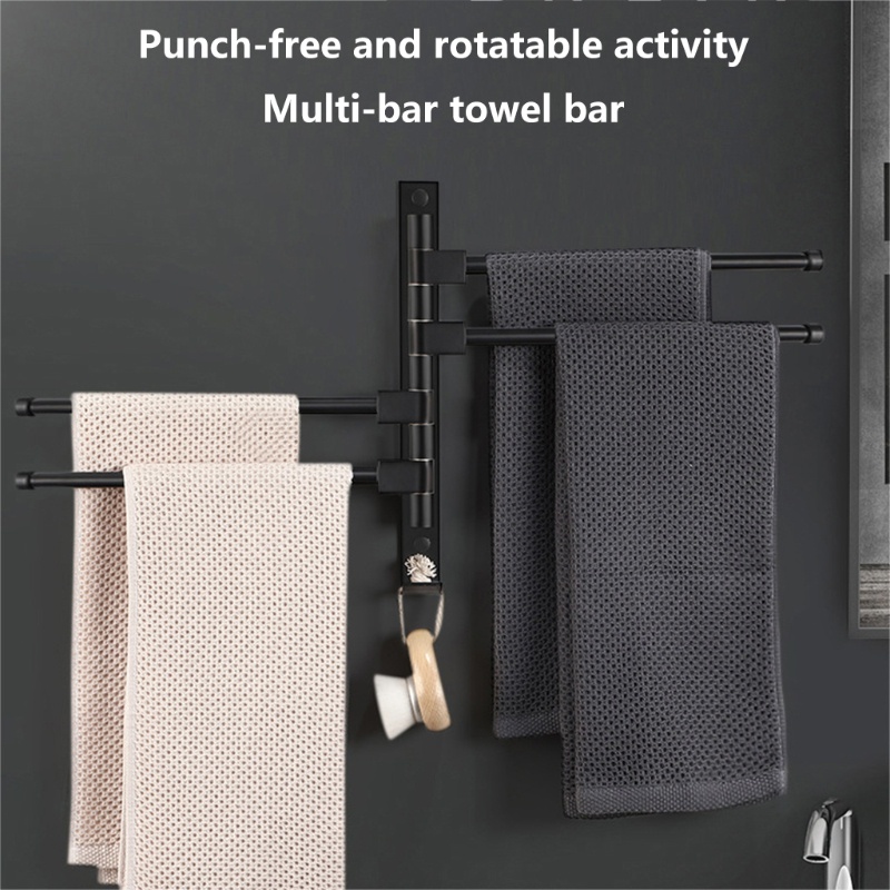 Giá Treo Khăn Tắm / Đồ Dùng Nhà Bếp Dạng Xoay Chống Thấm Nước Tiện Dụng