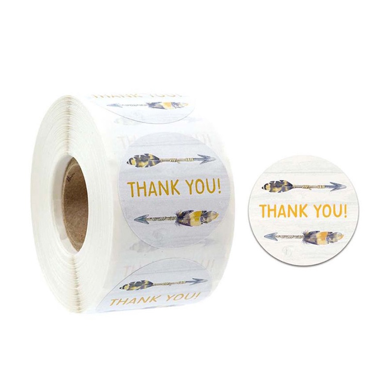 Miếng Dán Niêm Phong Bao Thư In Chữ thank you Xinh Xắn